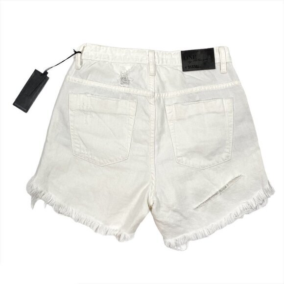 One X One Teaspoon Denim Shorts Chalk Hawk High Wa - Picture 3 of 12